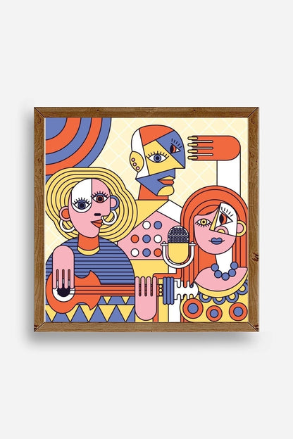 Modern Ahşap Çerçeveli Tablo 23 x 23