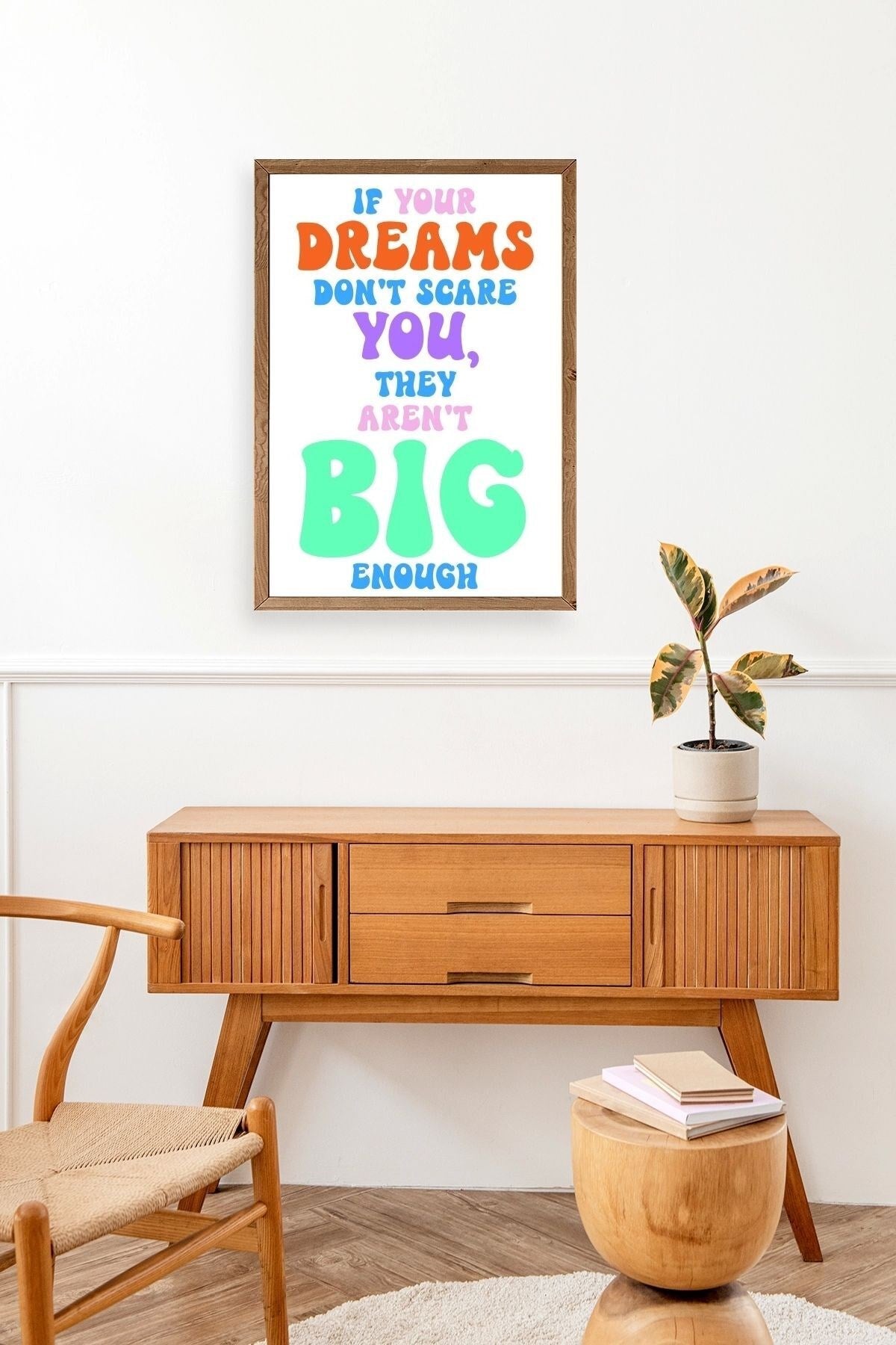 Motto Ahşap Çerçeveli Tablo 50 x 70