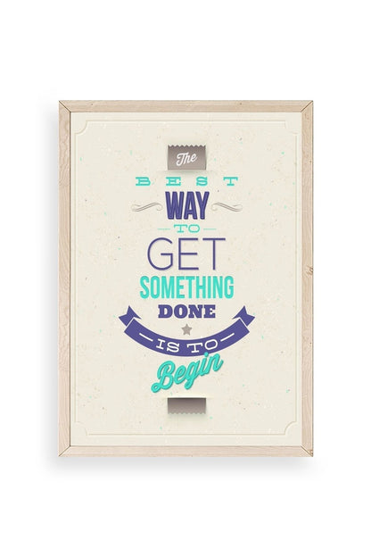 Motto Ahşap Çerçeveli Tablo 23 x 30