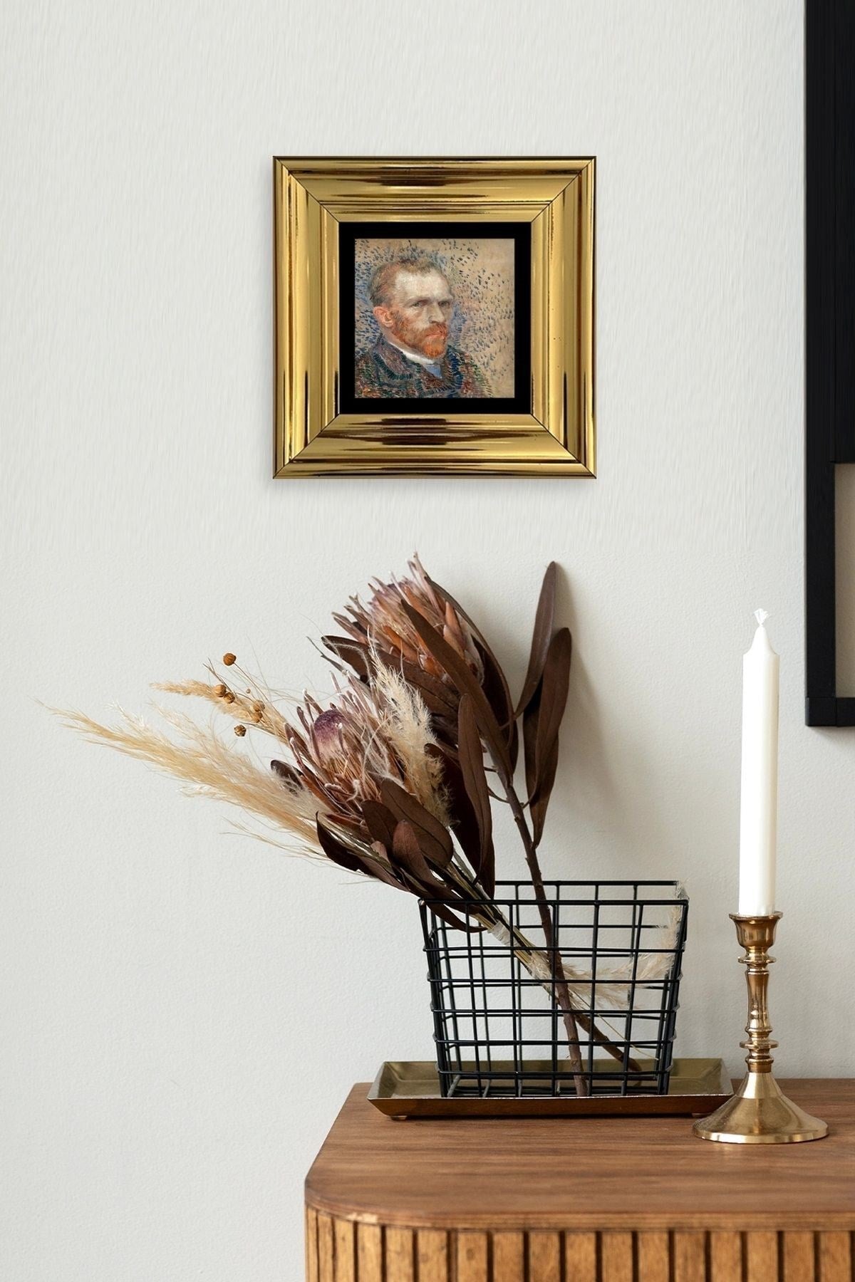 Van Gogh Çerçeveli Taş Tablo 20 cm