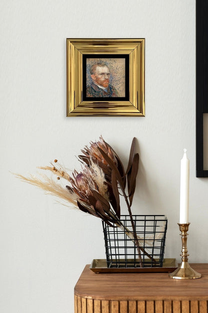 Van Gogh Çerçeveli Taş Tablo 20 cm