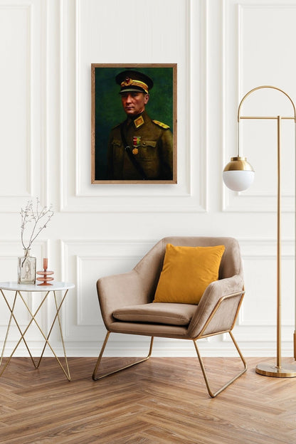 Atatürk Ahşap Çerçeveli Tablo 17 x 23
