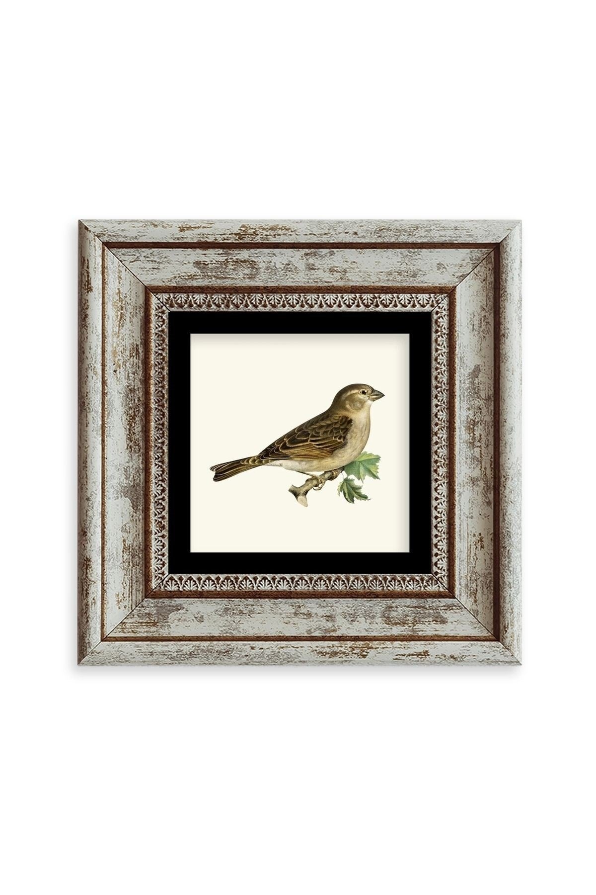 Serçe Çerçeveli Taş Tablo 20 cm