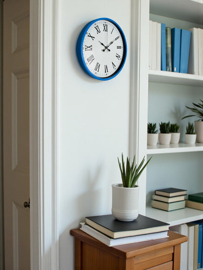 Zentime 36 Cm Mavi Dekoratif Duvar Saati