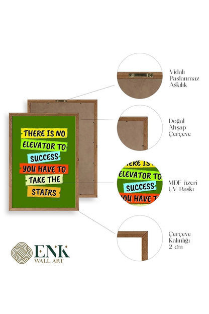 Motto Ahşap Çerçeveli Tablo 17 x 23
