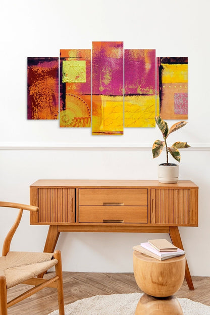 Düşündüren Hatıralar 5 Parçalı Mdf Tablo 60 x 100