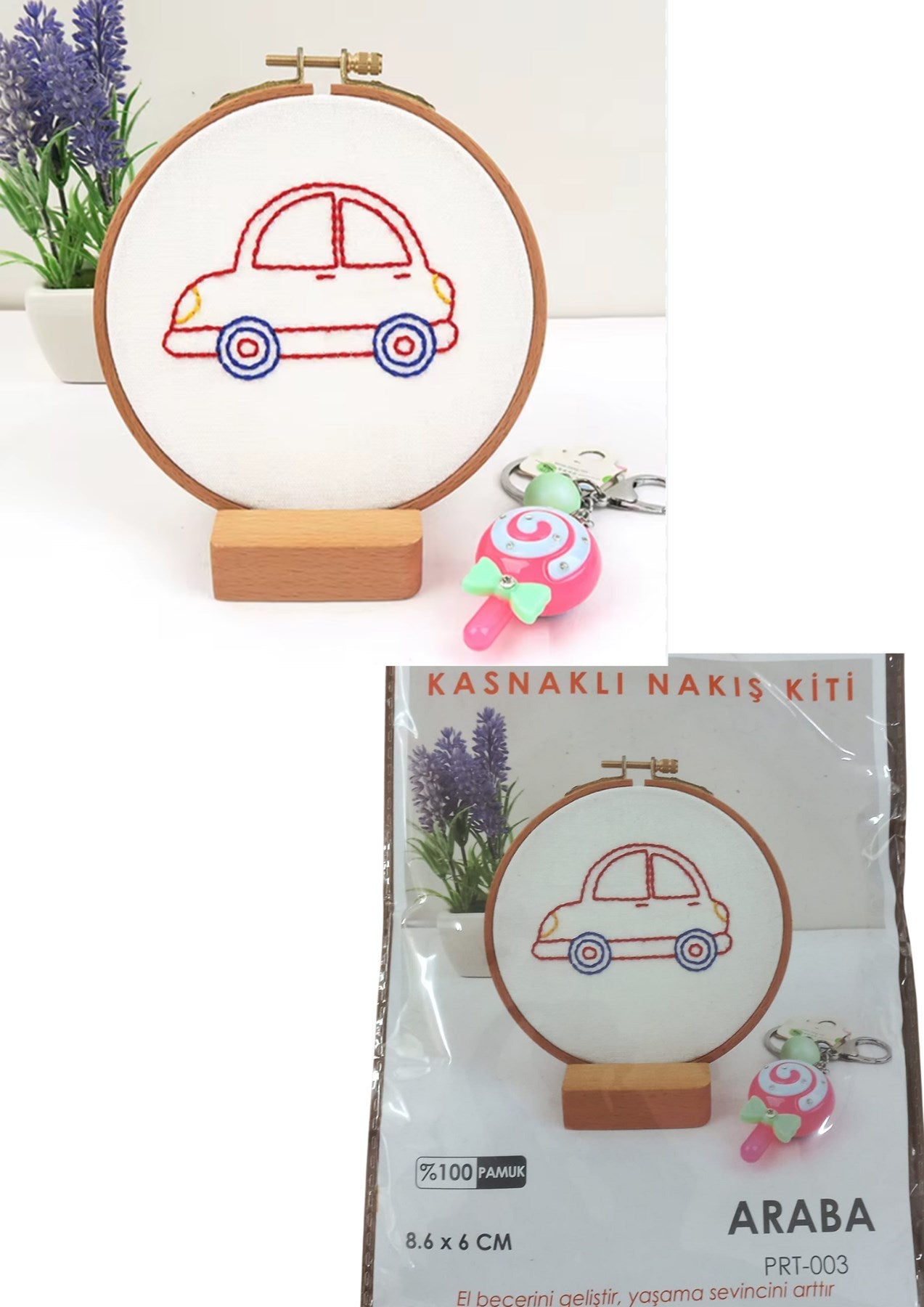 Nakış Kitleri Kasnaklı 8.6 X 6 cm Araba