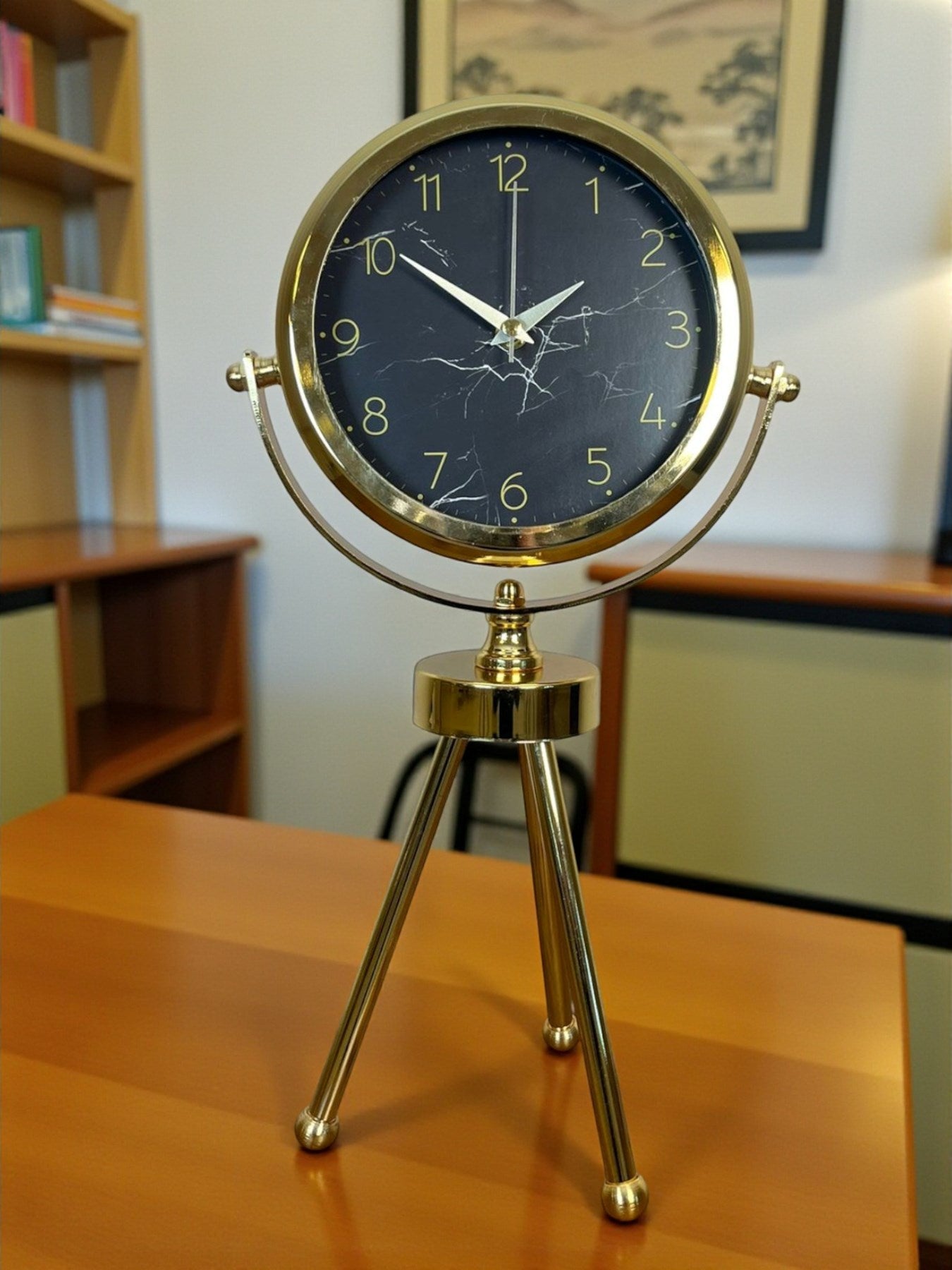 Zentime Gold Lüks Üç Ayaklı Masa Saati