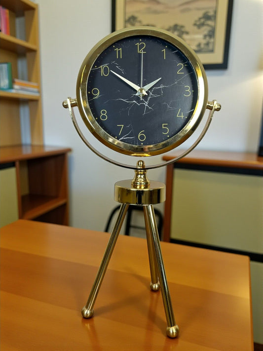 Zentime Gold Lüks Üç Ayaklı Masa Saati