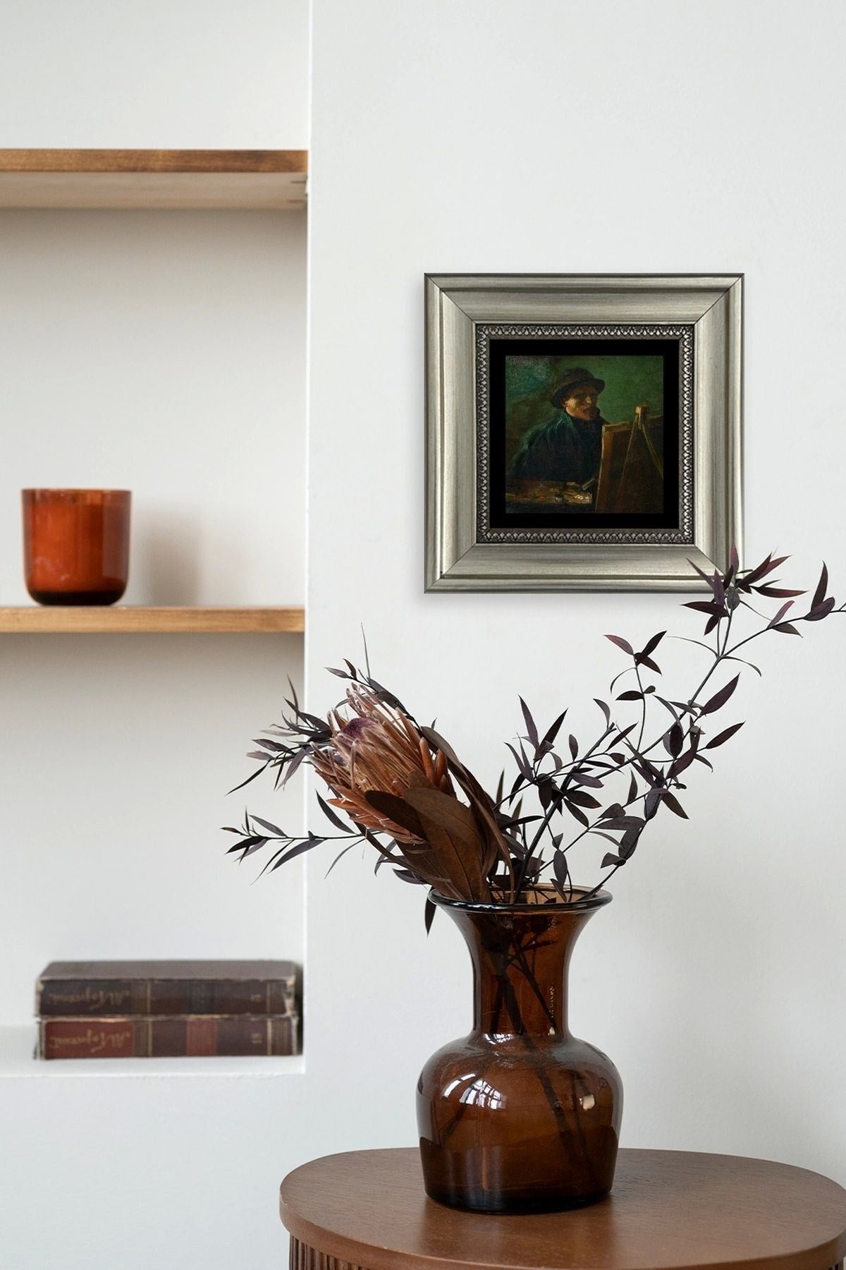 Van Gogh Çerçeveli Taş Tablo 20 cm