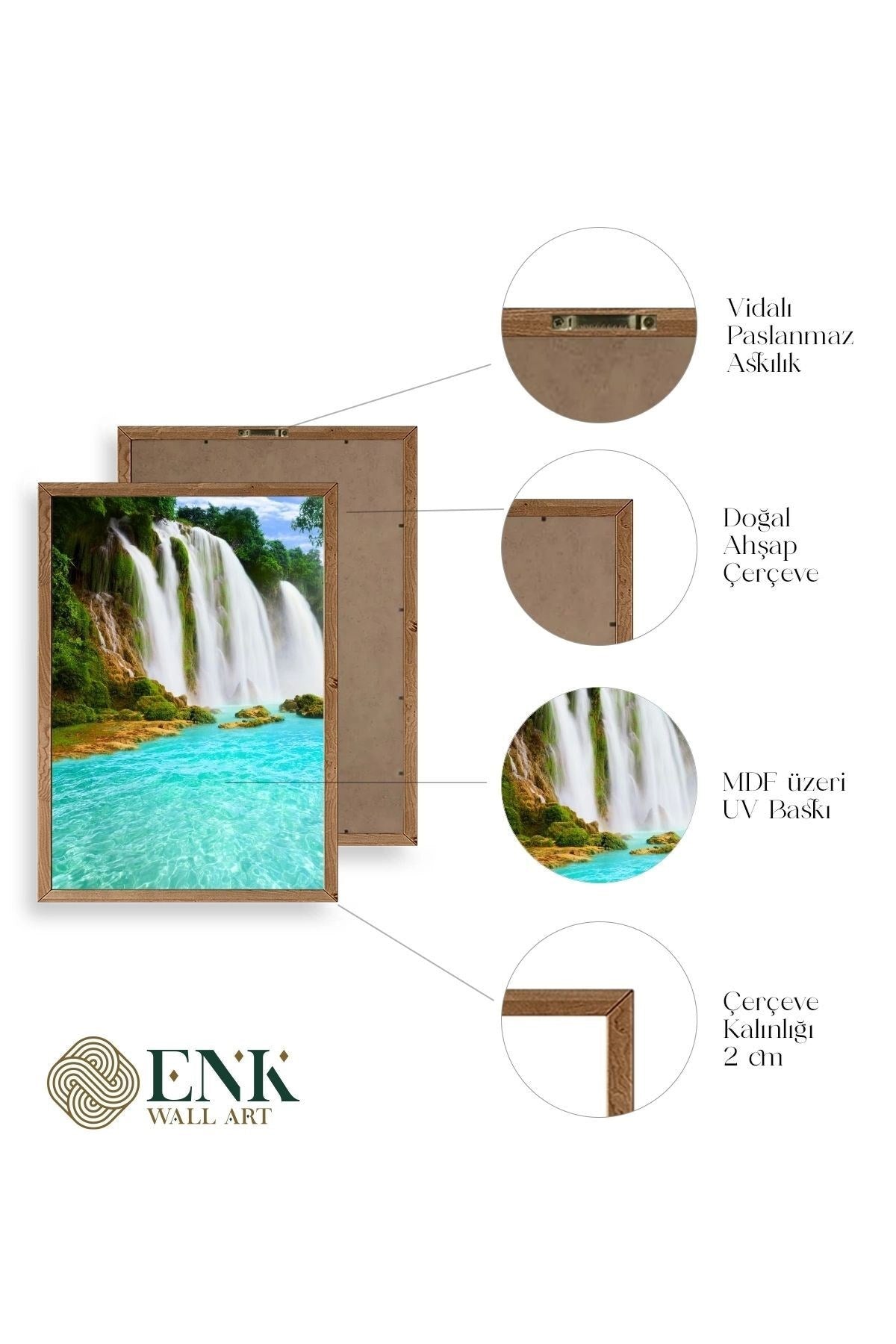 Manzara Doğa Ahşap Çerçeveli Tablo 17 x 23