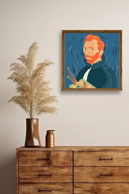 Van Gogh Ahşap Çerçeveli Tablo 50 x 50