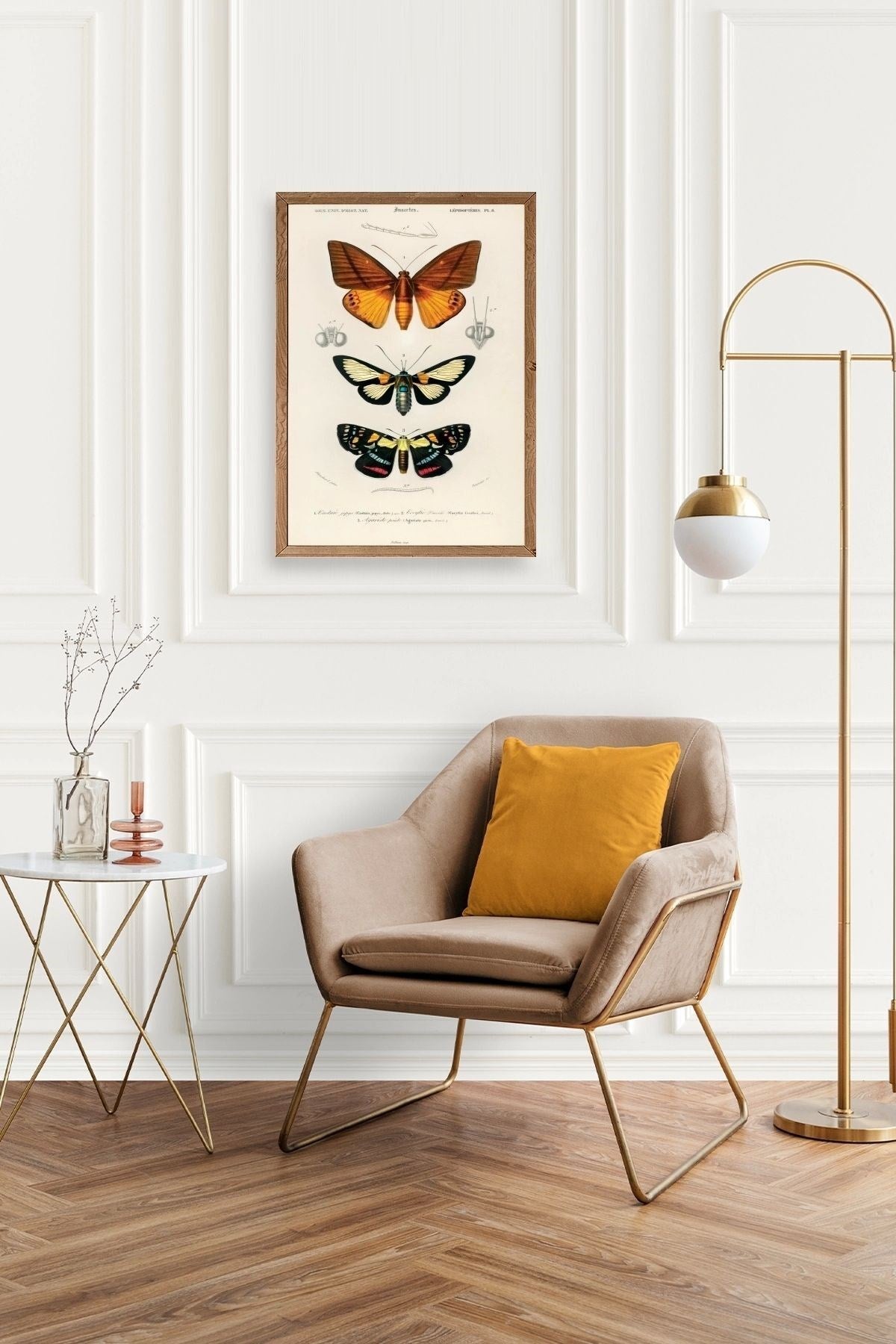 Kelebekler Ahşap Çerçeveli Tablo 23 x 30