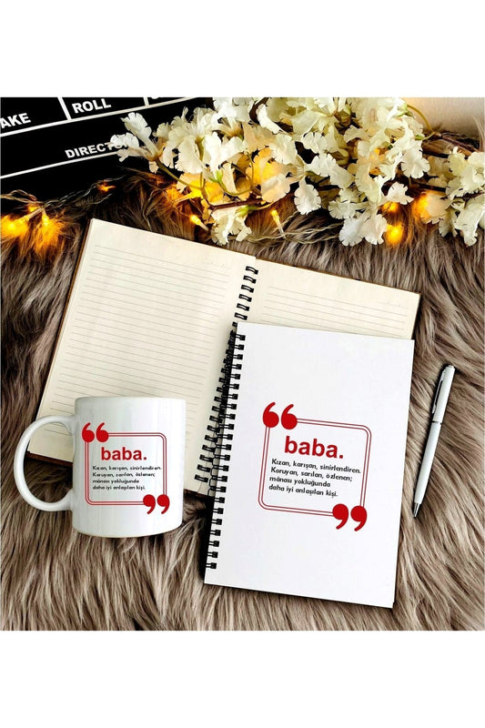 Babalar Günü Kalem, Defter Ve Kupa Seti