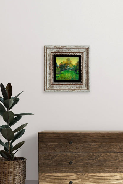 Van Gogh Çerçeveli Taş Tablo 20 cm