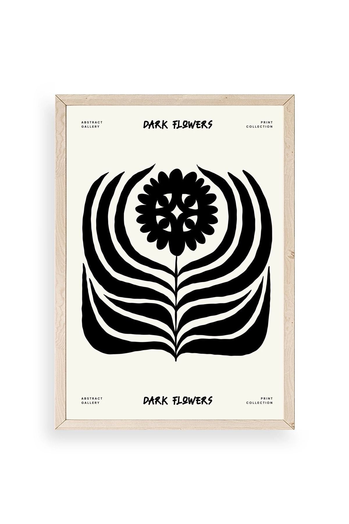 Soyut Ahşap Çerçeveli Tablo 30 x 42