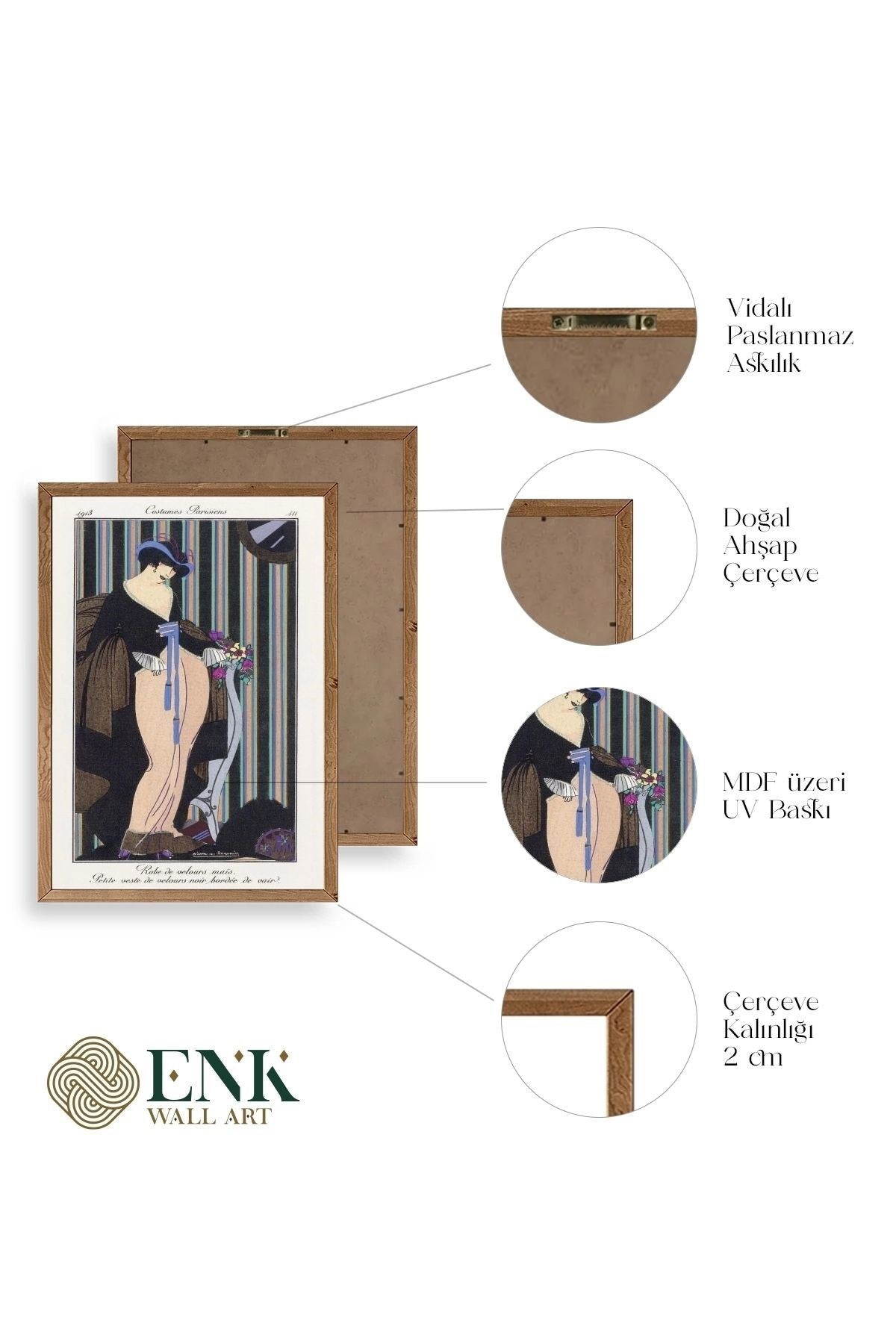 Costume Parisiens Ahşap Çerçeveli Tablo 17 x 23