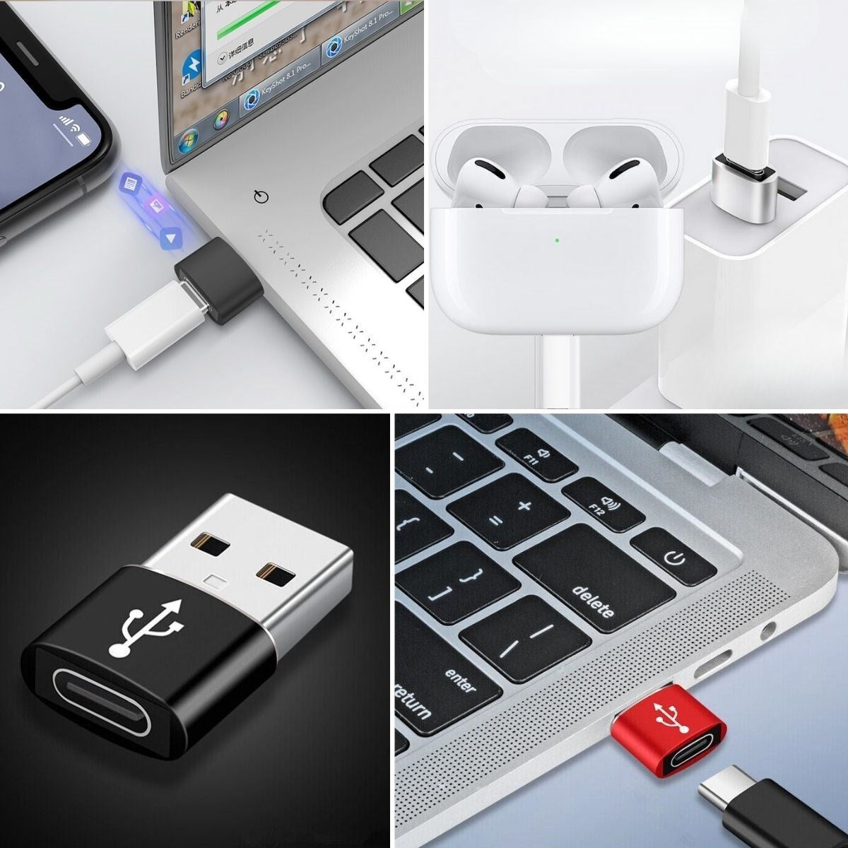 BUFFER® USB'den TYPE-C 'ye Dönüştürücü Adaptör Veri Aktarımı Sağlayıcı Şarj Data Çevirici