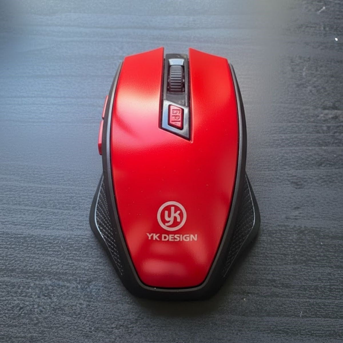 BUFFER® Kırmızı Renkli Baş Parmak Destekli Ergonomik Sessiz Kablosuz Mouse – USB Alıcılı, Ofis ve Oyun İçin Konforlu Bilgisayar Faresi MS6300