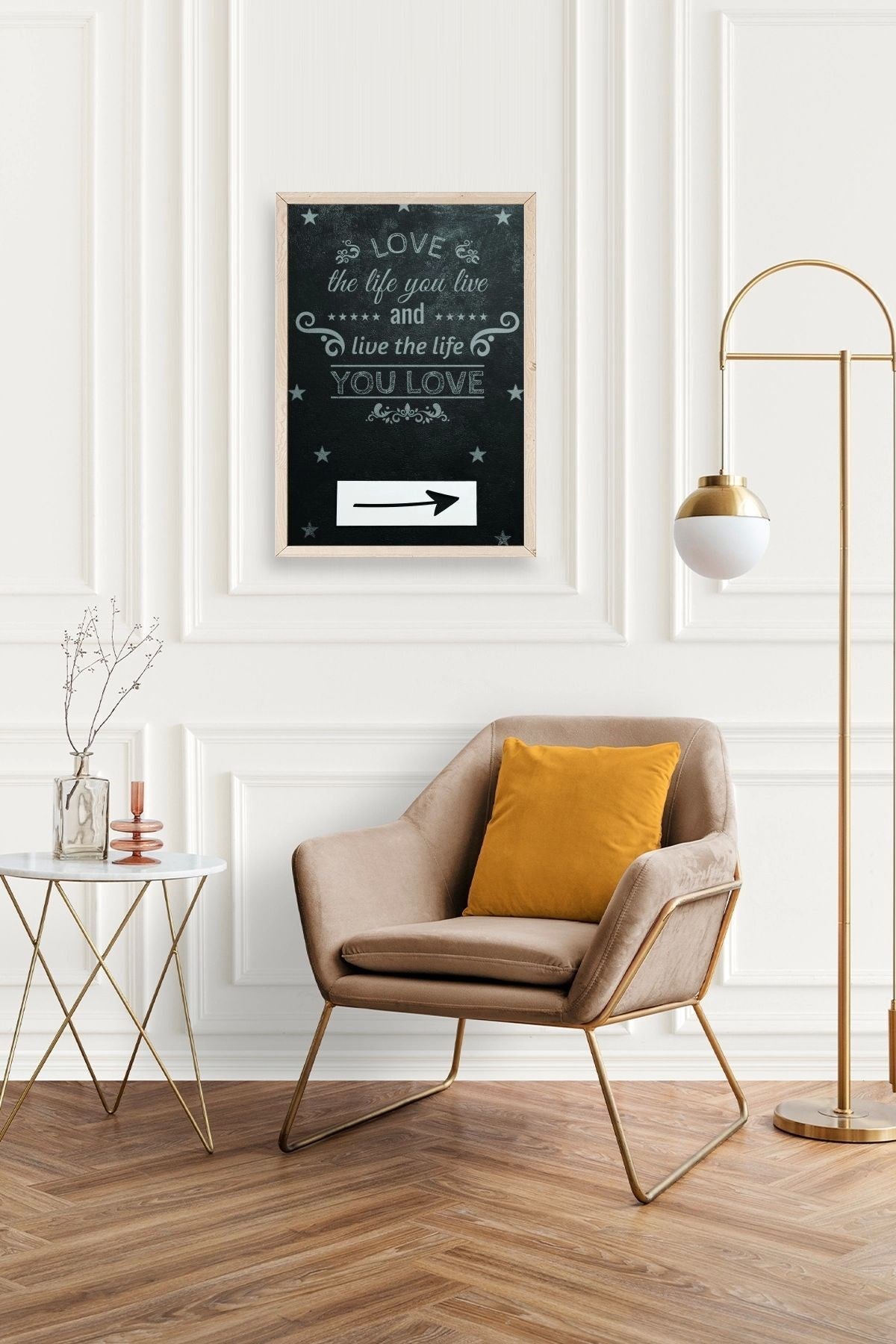 Motto Ahşap Çerçeveli Tablo 30 x 42