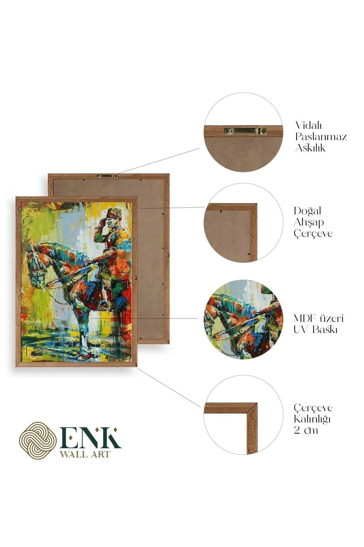 Atatürk Ahşap Çerçeveli Tablo 17 x 23