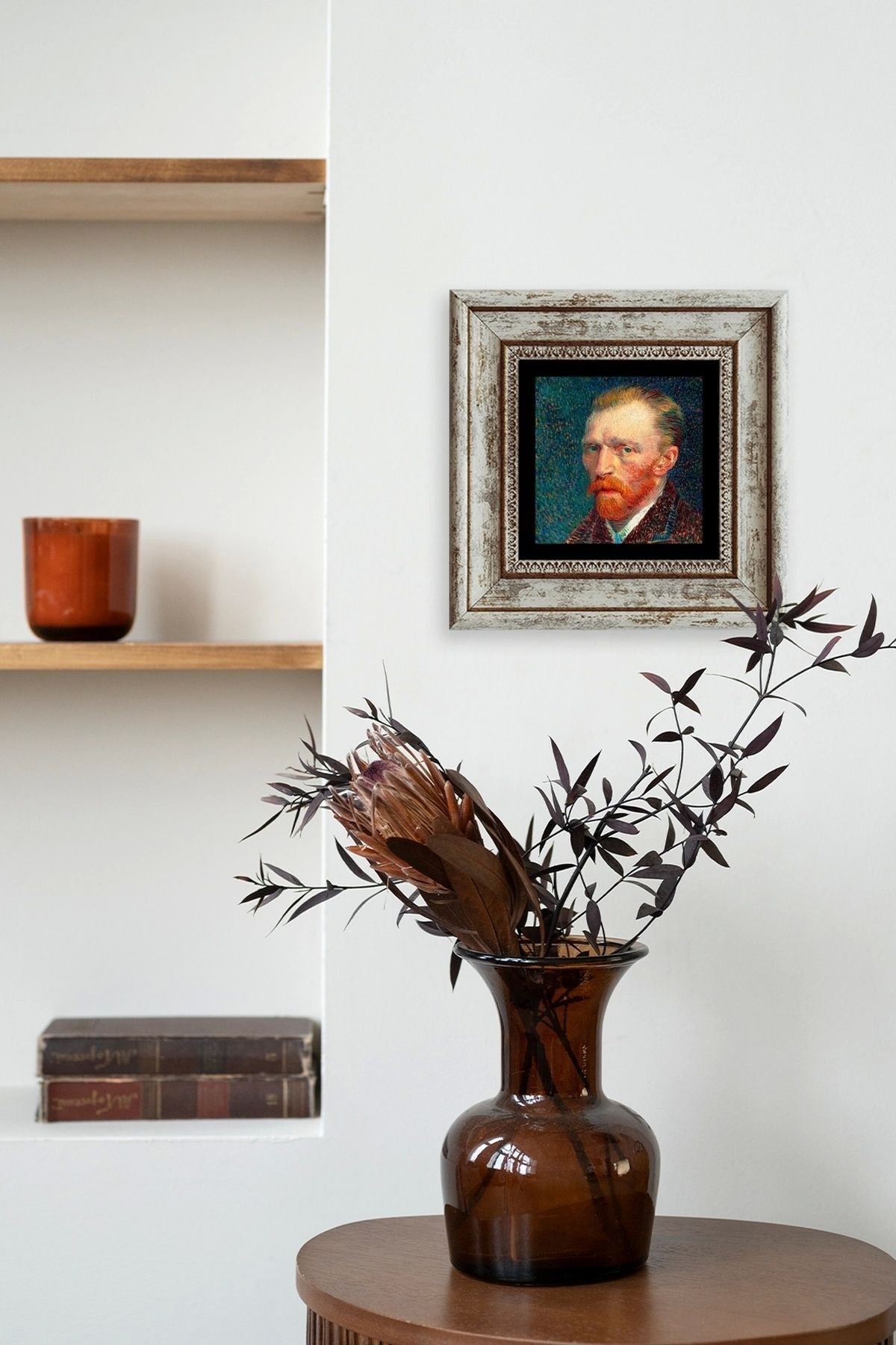 Van Gogh Çerçeveli Taş Tablo 20 cm