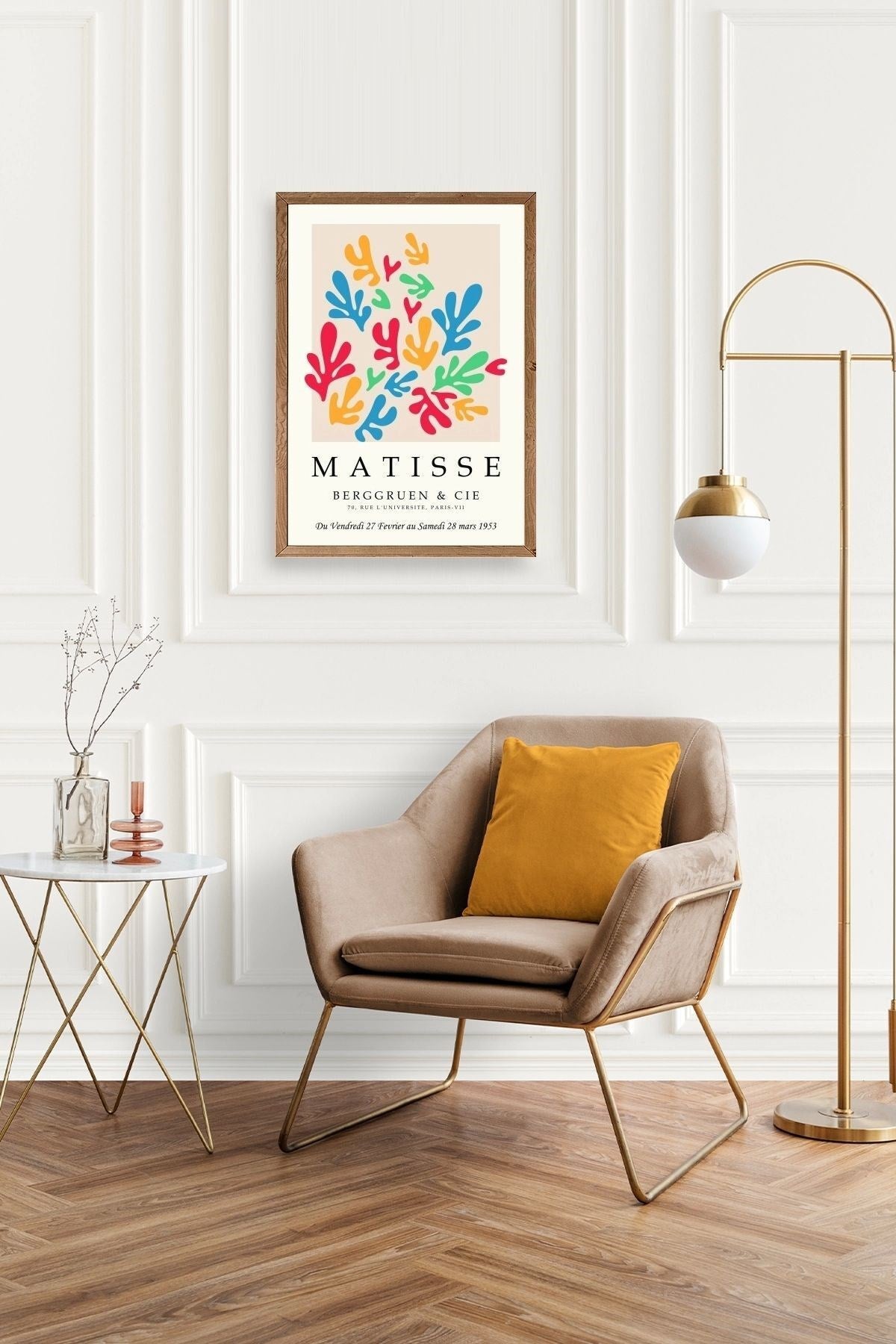 Modern Ahşap Çerçeveli Tablo 17 x 23