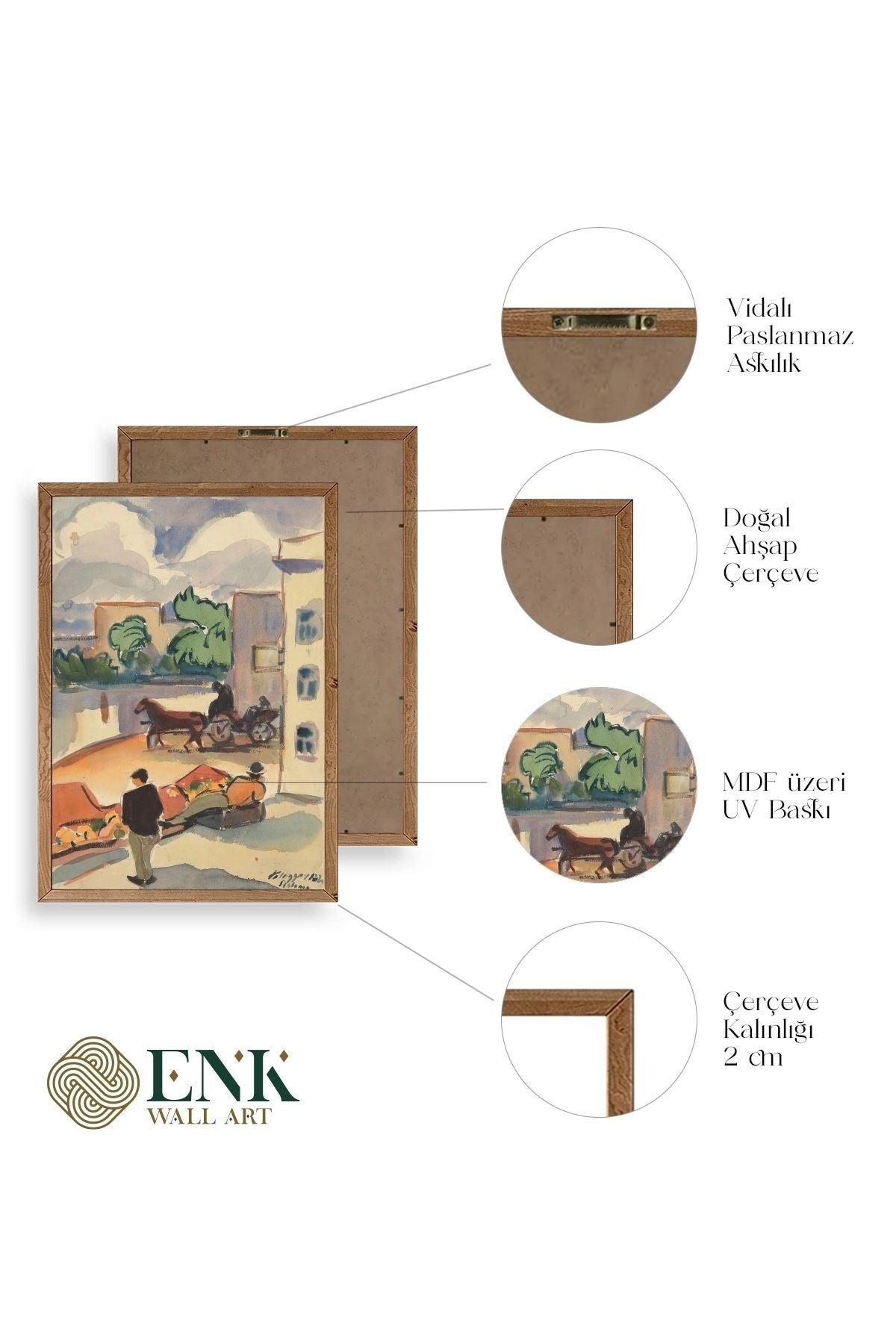 Zolo Palugyay Ahşap Çerçeveli Tablo 23 x 30