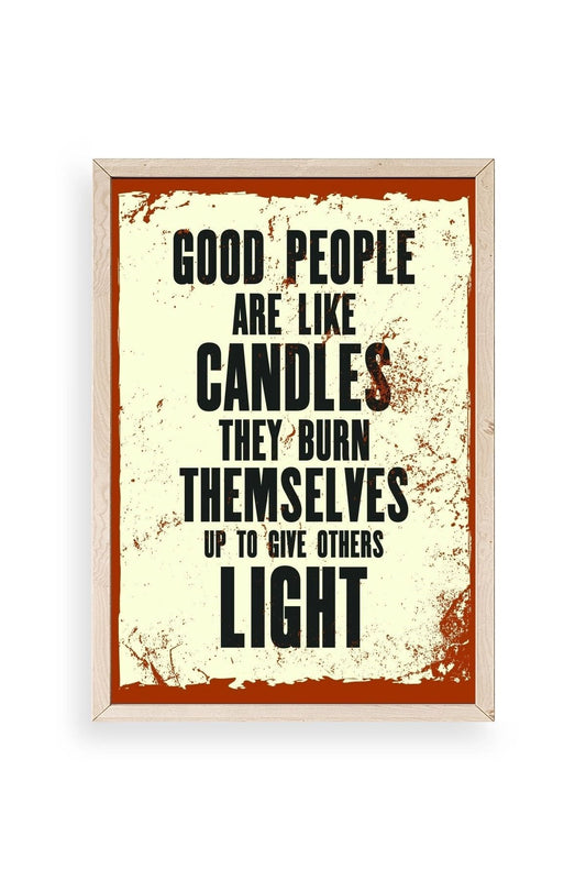 Motto Ahşap Çerçeveli Tablo 23 x 30