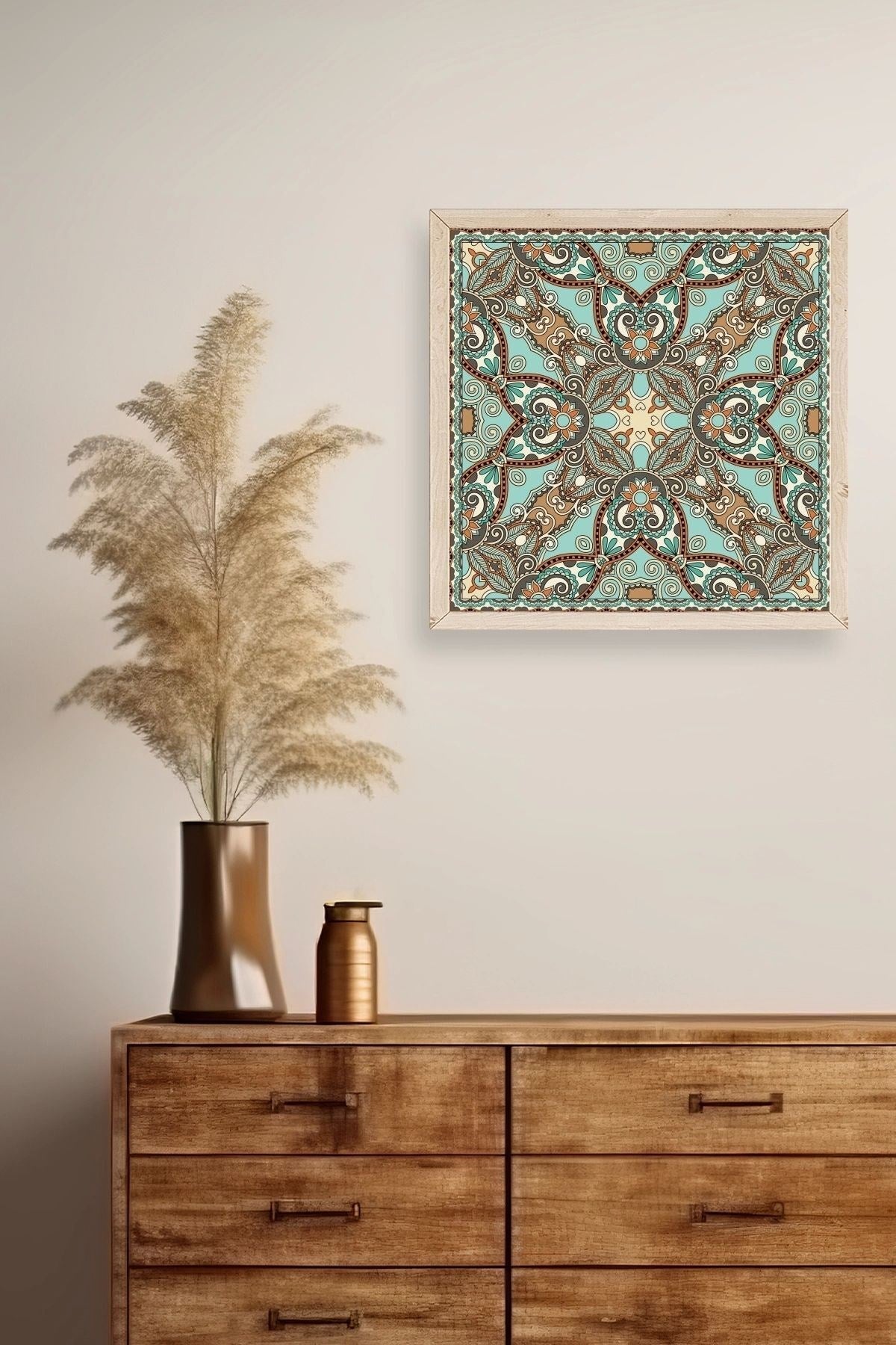 Motif Ahşap Çerçeveli Tablo 42 x 42