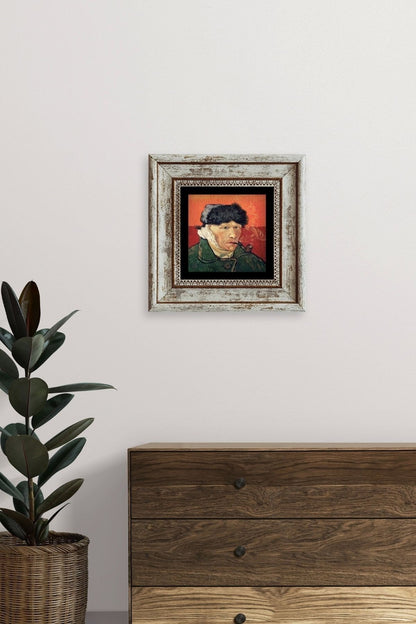 Van Gogh Çerçeveli Taş Tablo 20 cm