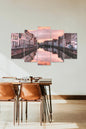 Şehir Manzarası 5 Parçalı Mdf Tablo 60 x 100