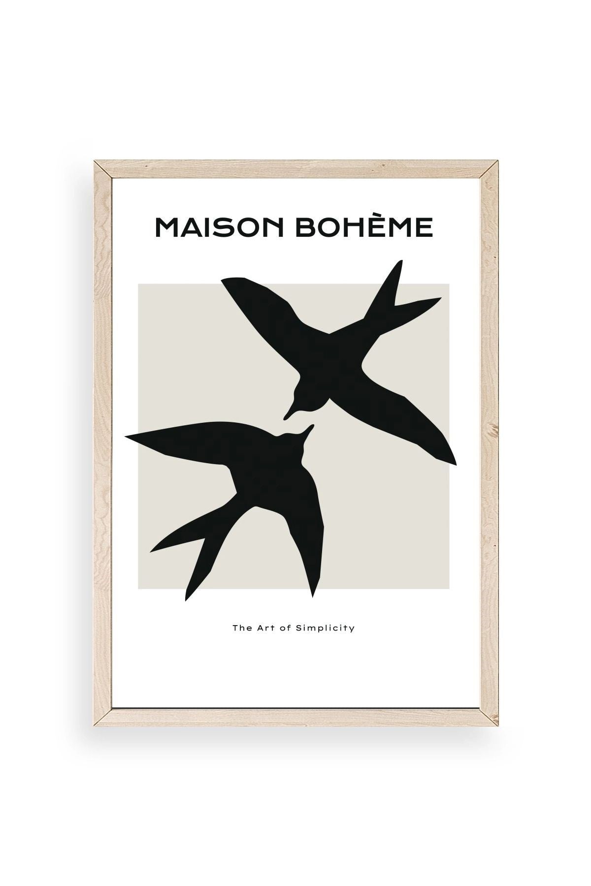 Kuşlar Ahşap Çerçeveli Tablo 30 x 42