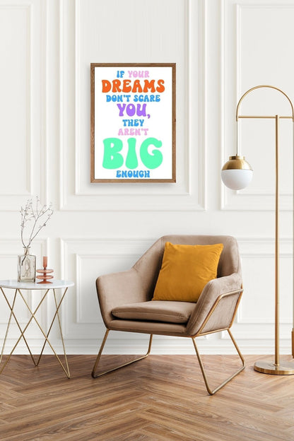 Motto Ahşap Çerçeveli Tablo 30 x 42