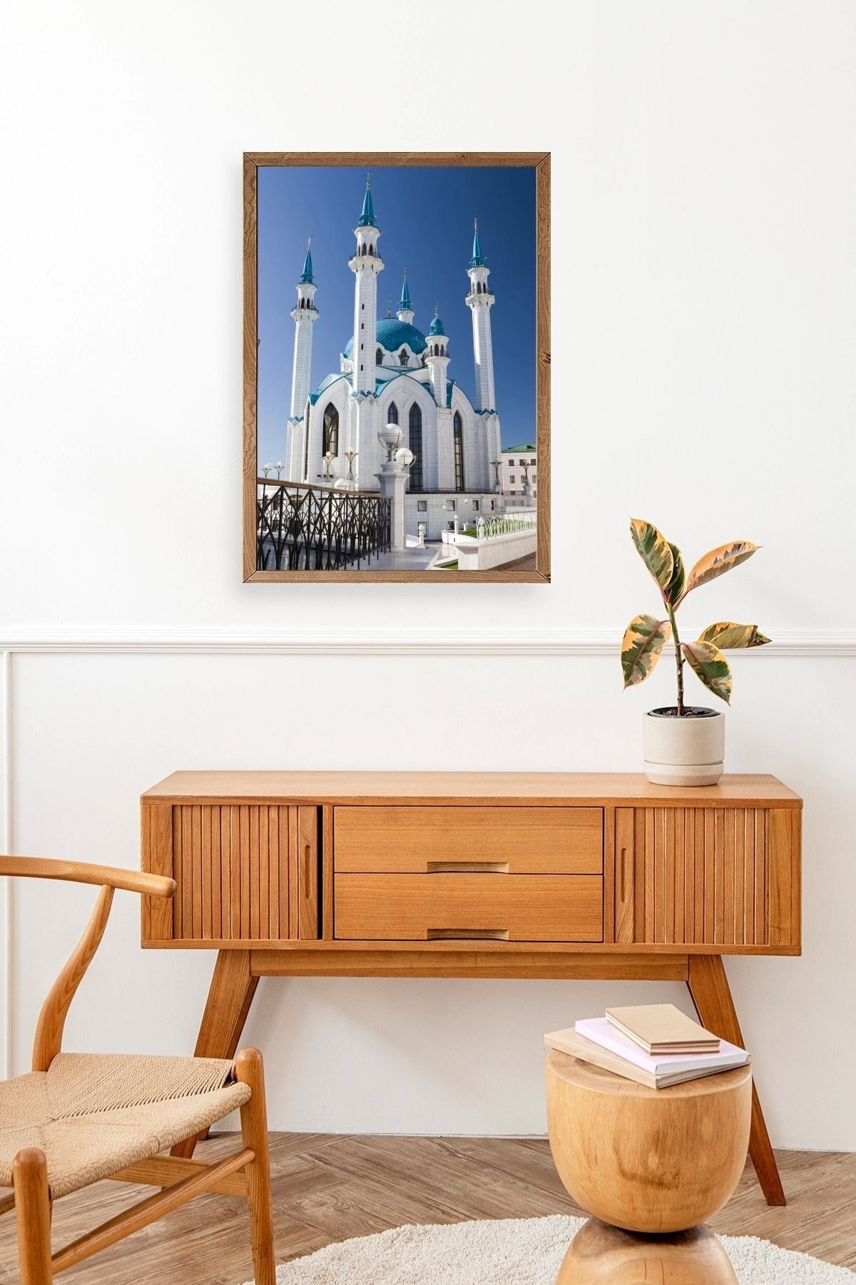 Kabe Camii Ahşap Çerçeveli Tablo 50 x 70