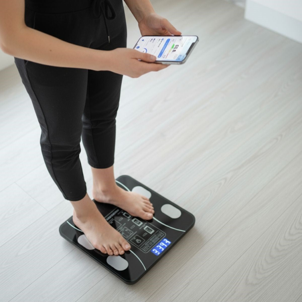 BUFFER® Dijital Baskül Yağ Ölçer Fonksiyonlu Akıllı Baskül Bluetooth Bağlantılı Tartı