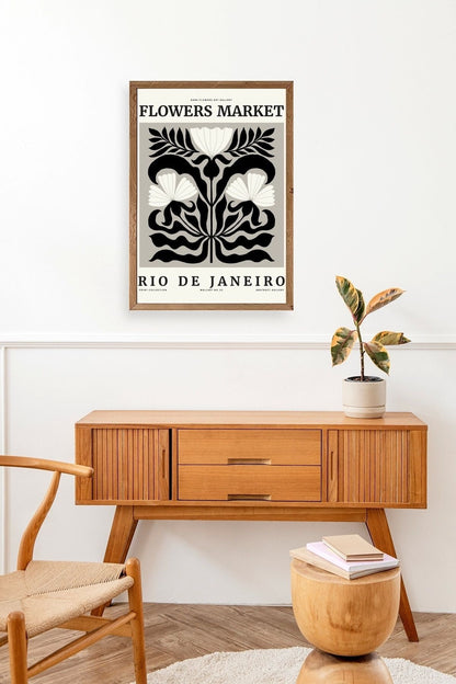 Çiçek Ahşap Çerçeveli Tablo 23 x 30