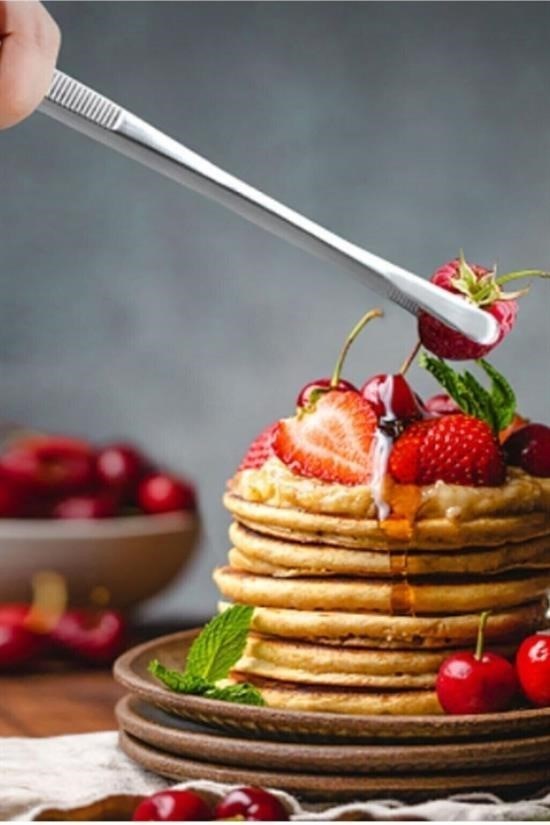 BUFFER®  Yiyecek Servis Maşası Air Fryer  Master Chef Şef Cımbızı Et Kızartma Barbekü Aleti 30 Cm