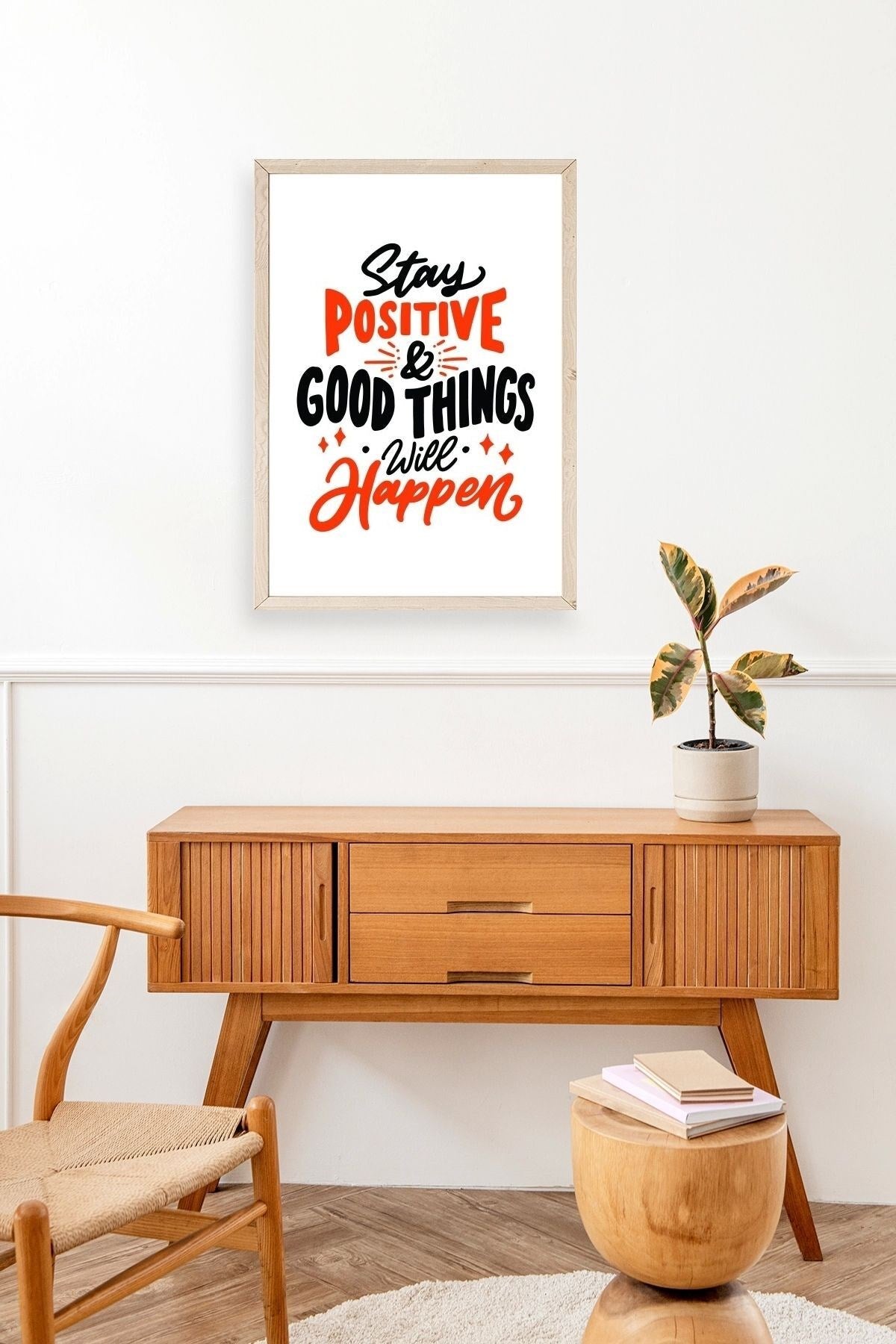 Motto Ahşap Çerçeveli Tablo 23 x 30