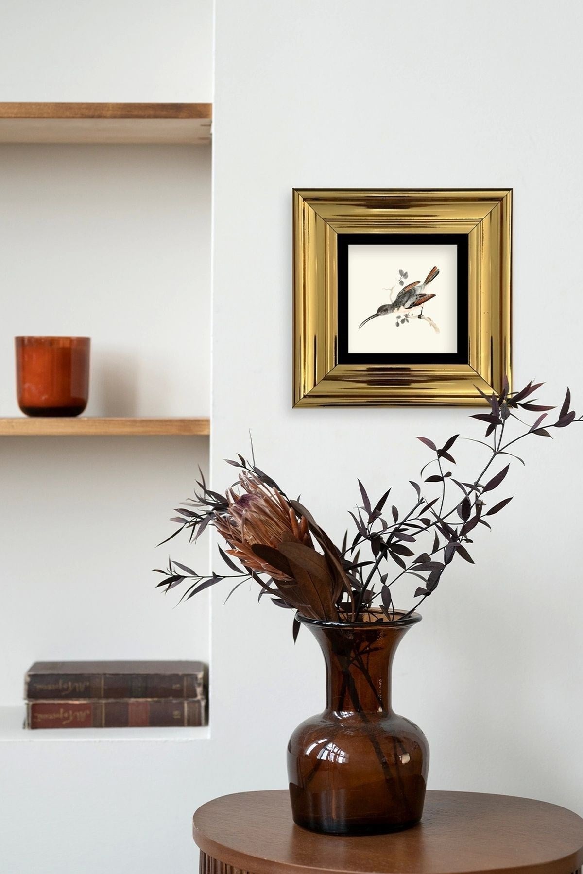 Uzun Gaga Çerçeveli Taş Tablo 20 cm