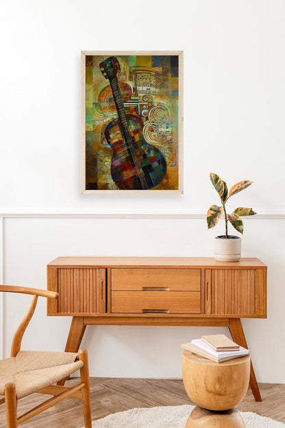 Keman Ahşap Çerçeveli Tablo 17 x 23