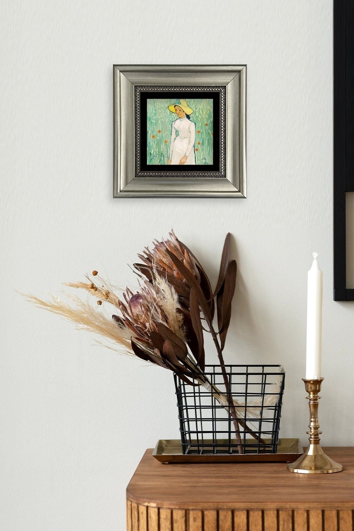 Van Gogh Çerçeveli Taş Tablo 20 cm