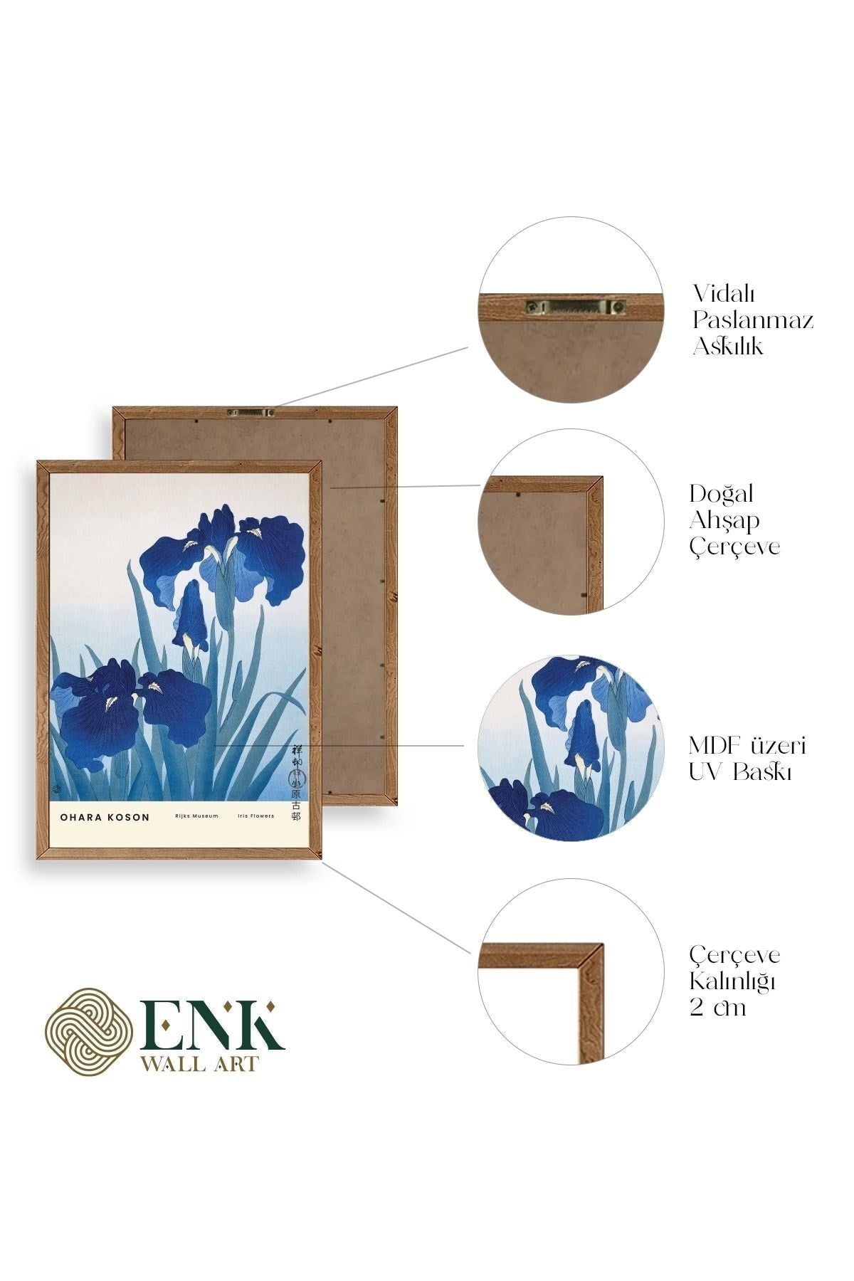 Ohara Koson Ahşap Çerçeveli Tablo 50 x 70