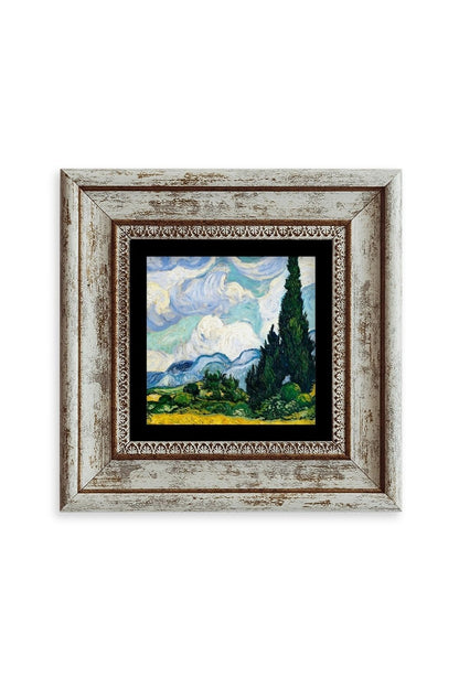 Van Gogh Çerçeveli Taş Tablo 20 cm