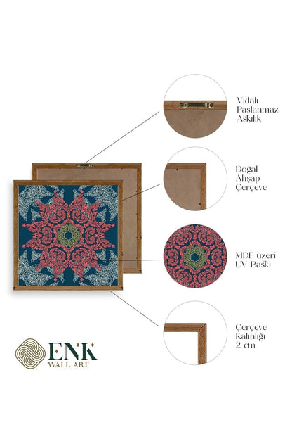 Motif Ahşap Çerçeveli Tablo 50 x 50