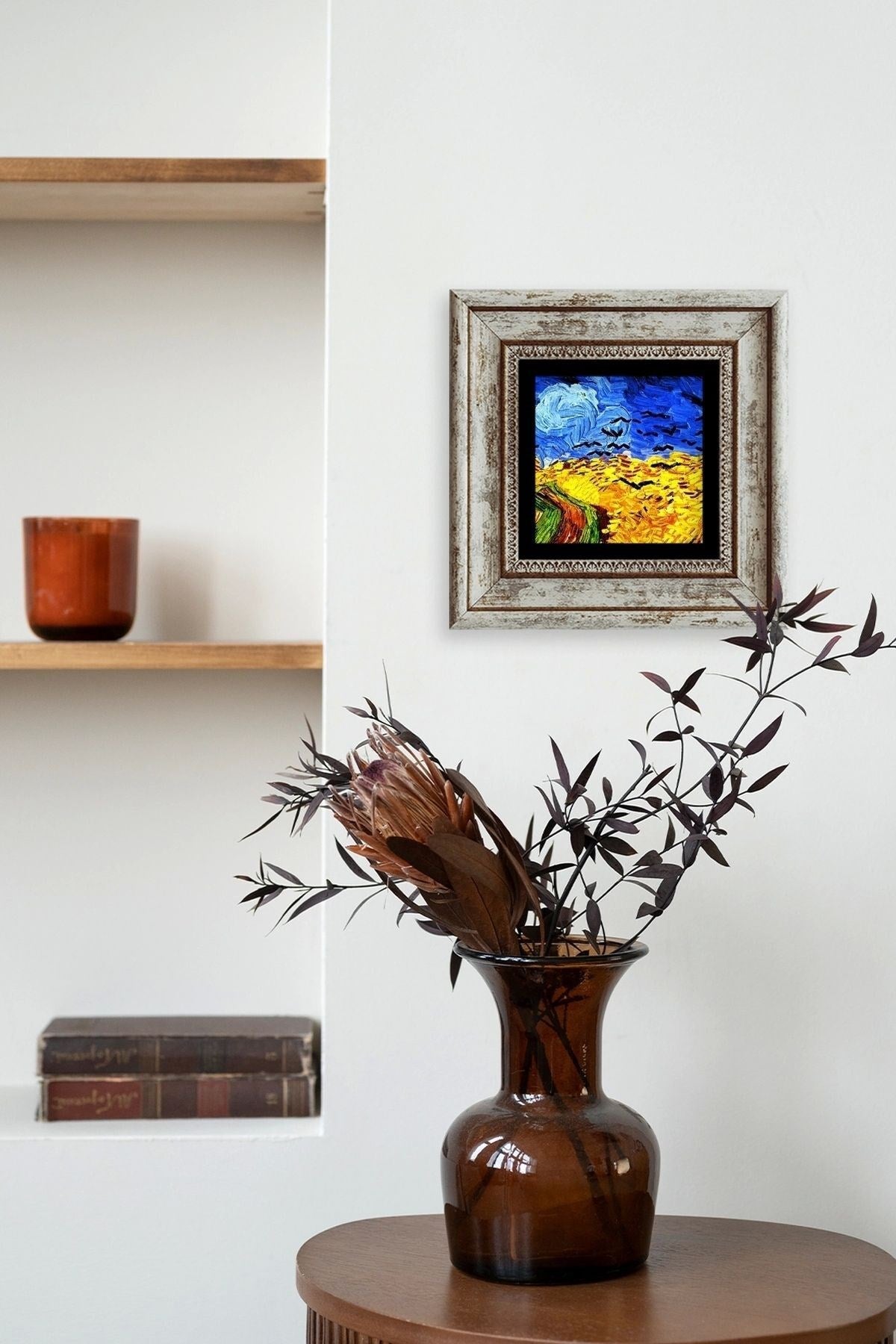 Van Gogh Çerçeveli Taş Tablo 20 cm