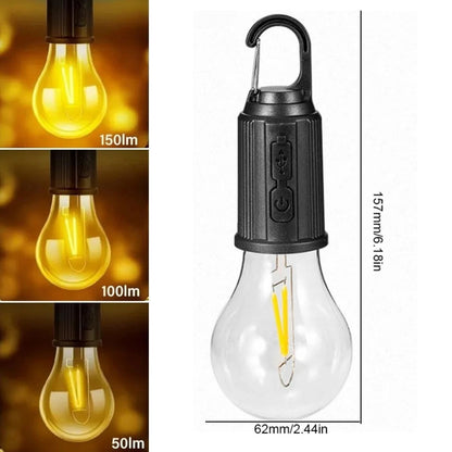 BUFFER® Şarj Olabilen 3 Farklı Mod LED'li Kendiliğinden Asma Kancalı Kamp,Dış Cephe Lambası