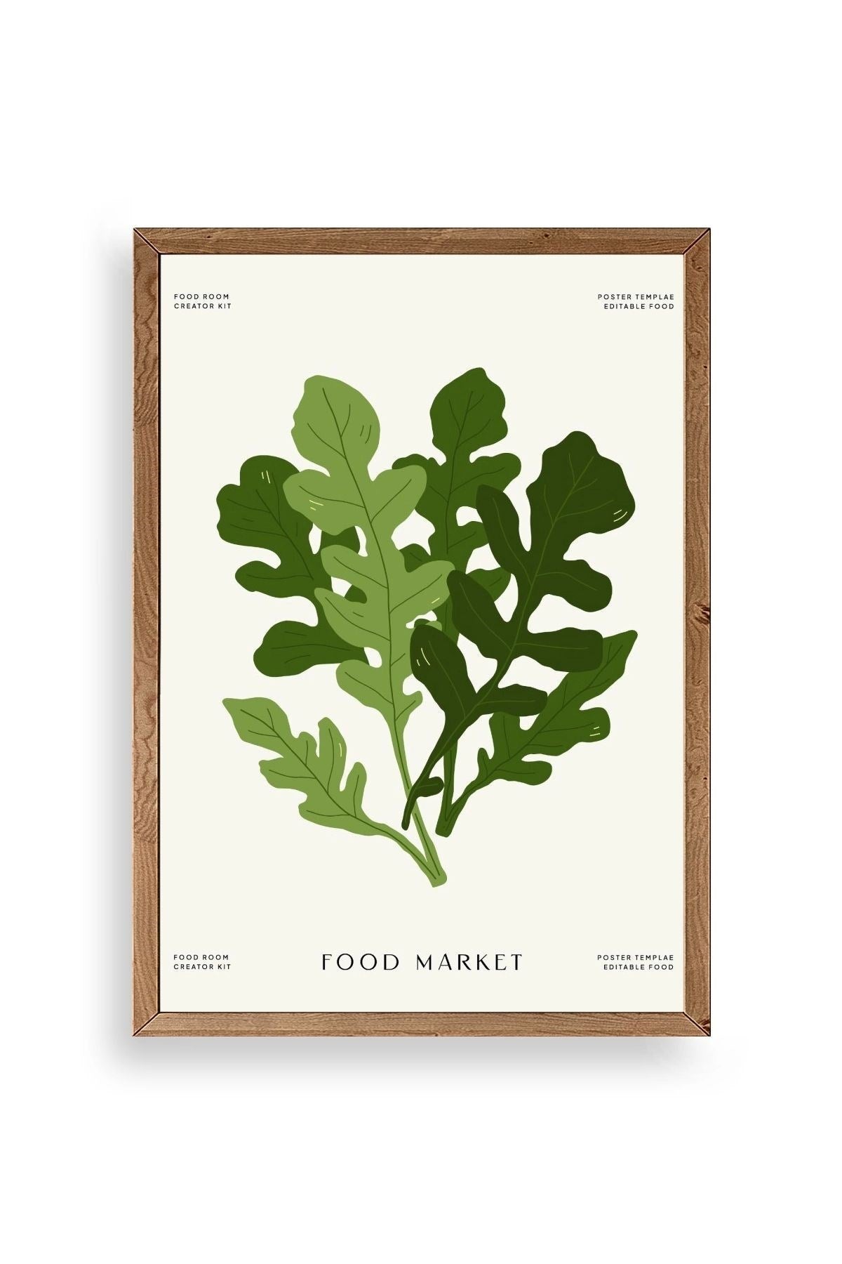 Yaprak Ahşap Çerçeveli Tablo 30 x 42