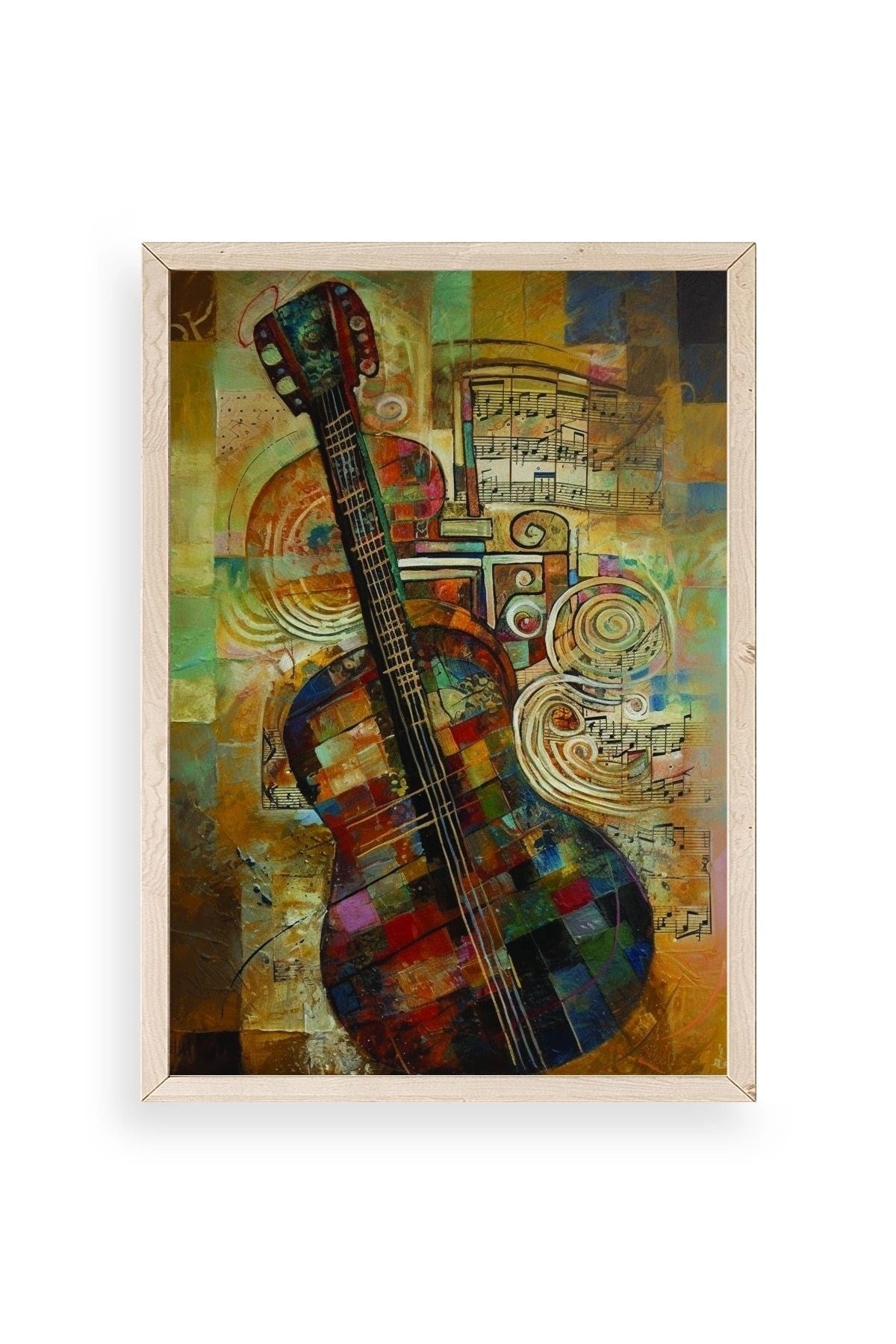 Keman Ahşap Çerçeveli Tablo 50 x 70