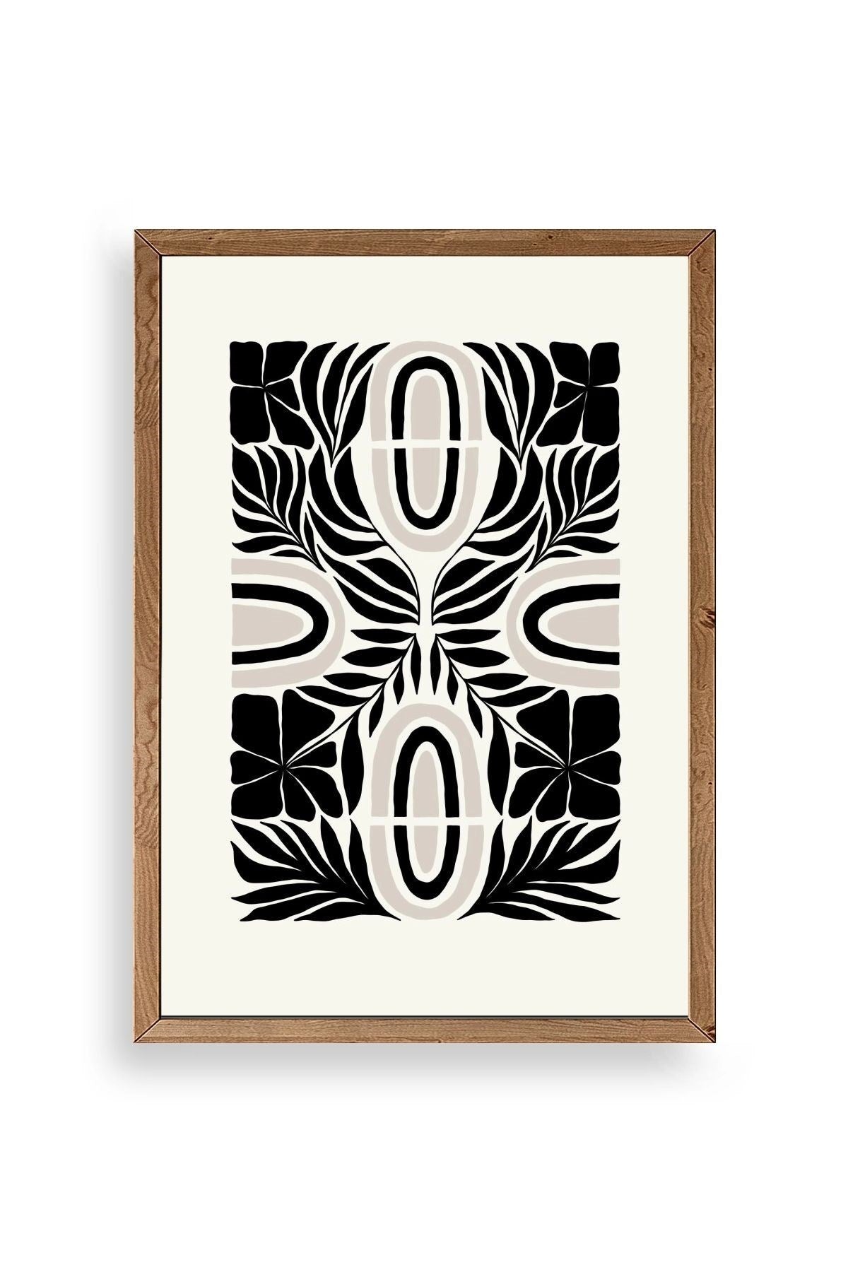 Soyut Ahşap Çerçeveli Tablo 50 x 70